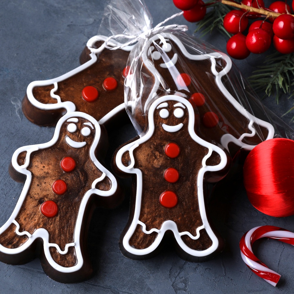 4 Cavity Gingerbread Silicone Mold image number null