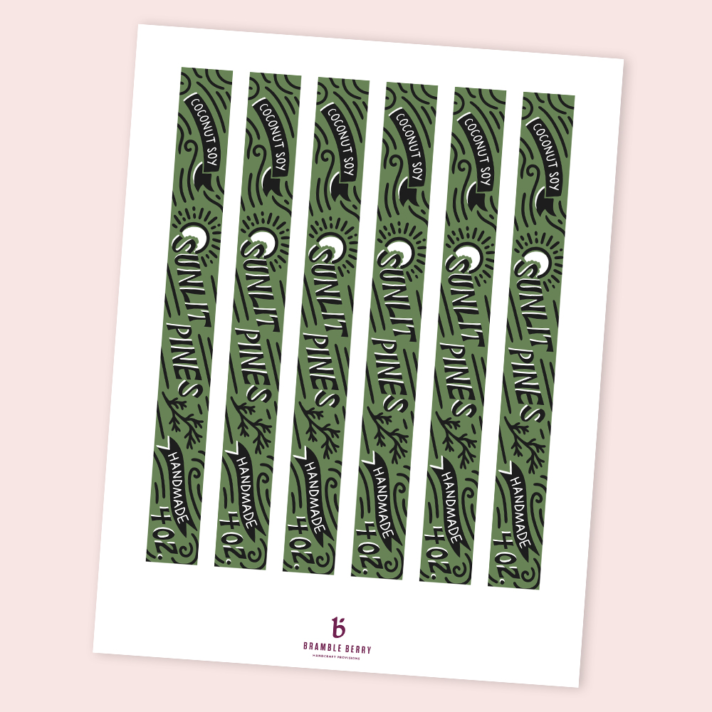 Printable Sunlit Pines Candle Label image number null