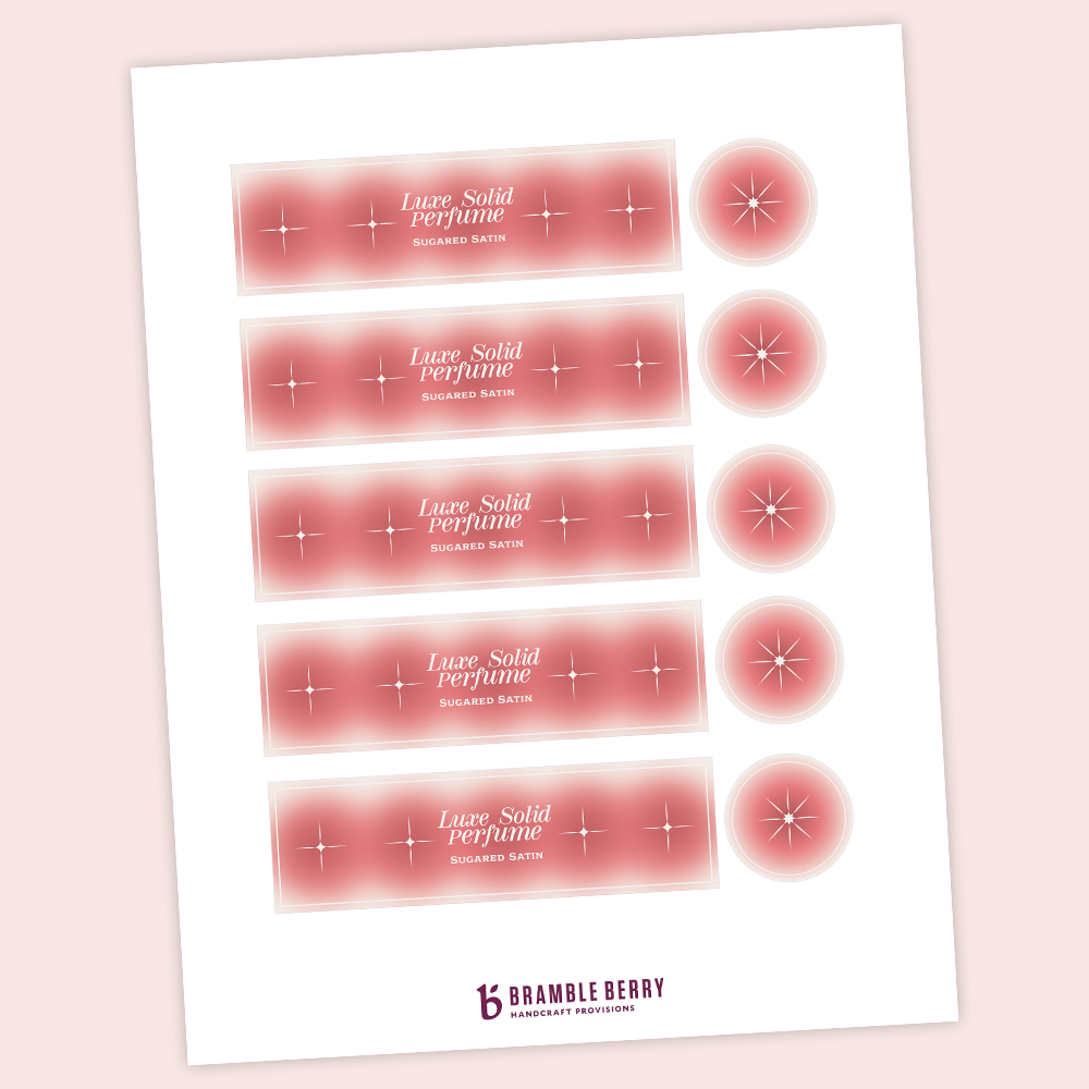 Printable Sugared Satin Solid Perfume Labels image number null