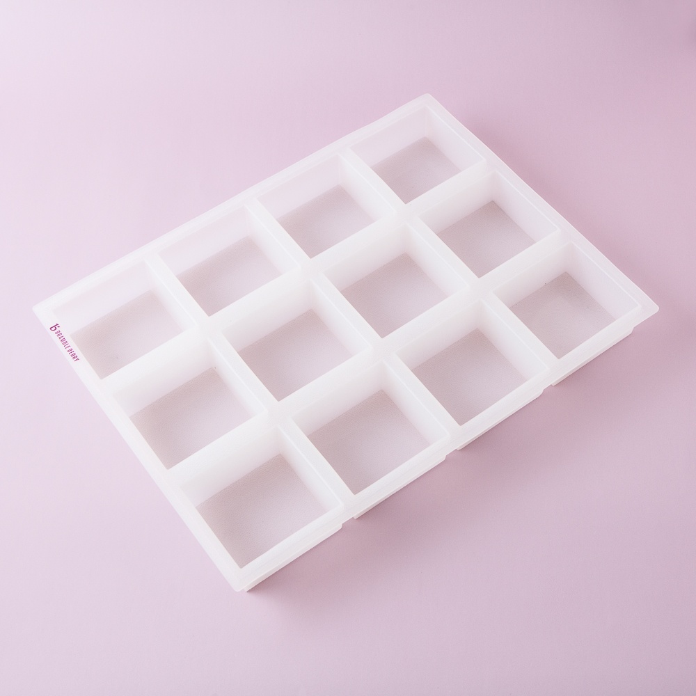 12 Cavity Square Batch Silicone Mold image number null