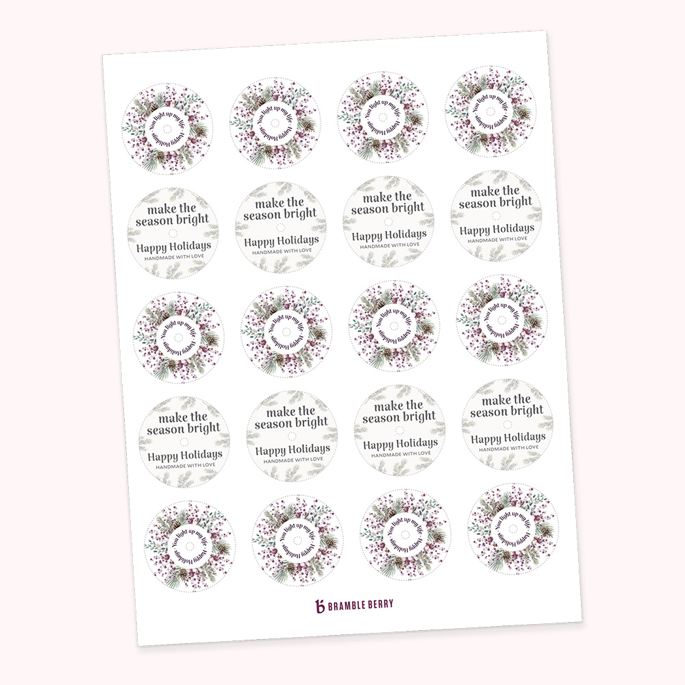 Printable Holiday Candle Topper image number null